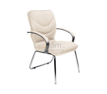 Офисный стул LEEDS CHROME D кожа+кож.зам.