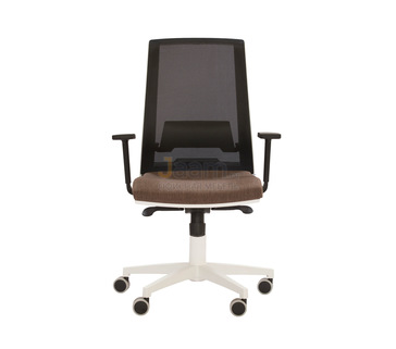 Кресло для персонала Лайт/П Ткань кат. 1 пластик белый/база пластик