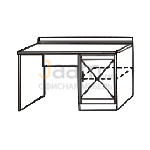 Мебель для гостиниц Стол письменный с тумбой под минибар правый ГР 621 ББ