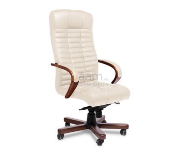 Кресло для руководителя ATLANT A кожа+кож.зам.