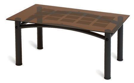 Стол журнальный Робер-3М Р-3М 900x550x430 (Черный/тонированное стекло)