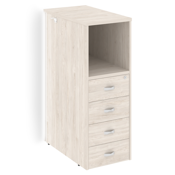Тумба с подсветкой 4 ящика проходная, средняя Onix O.R-TV-4.S 436x767x1185