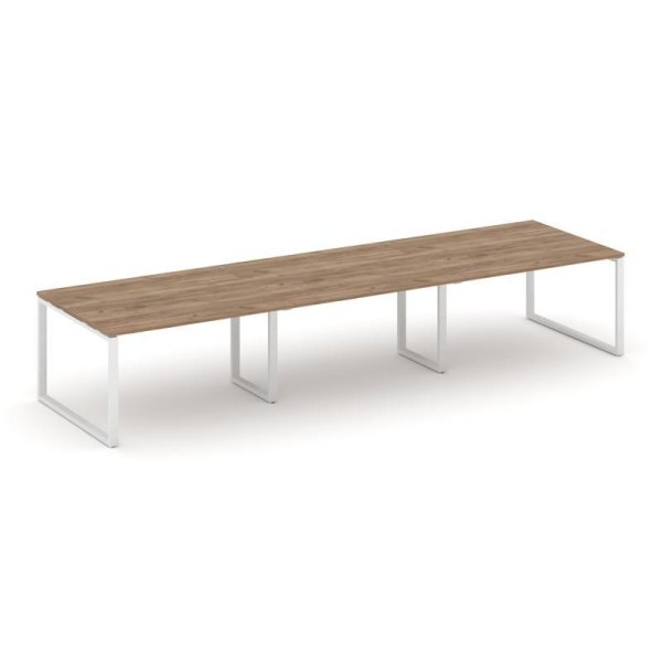 Стол переговорный SN-6O.SPRG-053.3 (4410х1180х750) (Дуб Табак/Металл Белый)