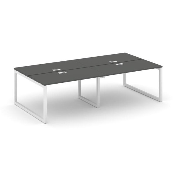 Рабочая станция 2-х сторонняя SN-5O.DRS-034 (3160х1232х750) (Антрацит/Металл Белый)