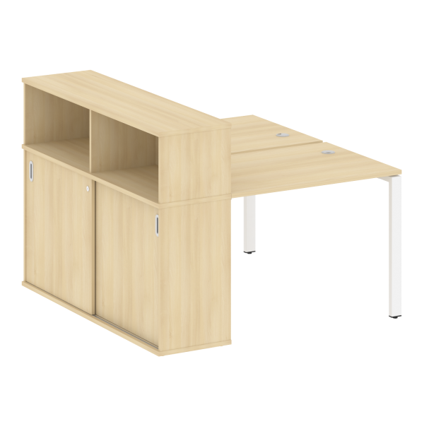 Рабочая станция с опорным шкафом-купе Metal System Style БП.РС-СШК-2.1 1410x1475x1098