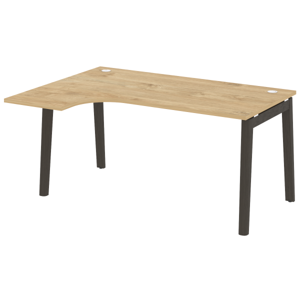 Стол эргономичный левый на деревянных опорах Onix Wood OW.SA-4L 1580x1180x750