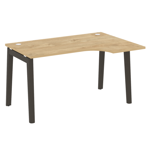 Стол эргономичный правый на деревянных опорах Onix Wood OW.SA-2R 1380x980x750