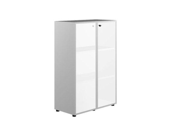 Шкаф средний, стекло белое матовое, рама хром Z2 IDEV86M I C 860x450x1310 (Стекло)