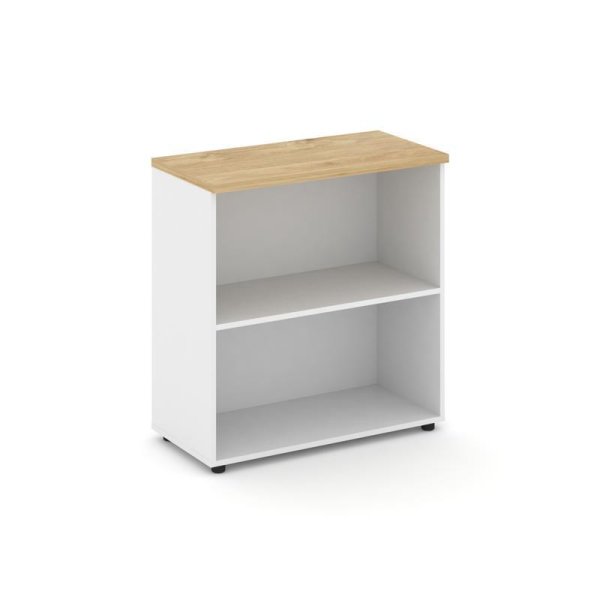 Стеллаж низкий широкий SN.STS.E-300 (796х400х833) (Белый/Тиквуд Светлый)