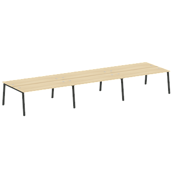 Рабочая станция на 6 рабочих места на А-образном м/к Metal System Style БА.СМ-6.5 5400x1475x750