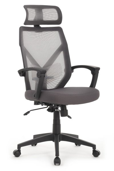 Офисное кресло Oliver RCH W-203AC Черный пластик | Серый (Серый | Черный)