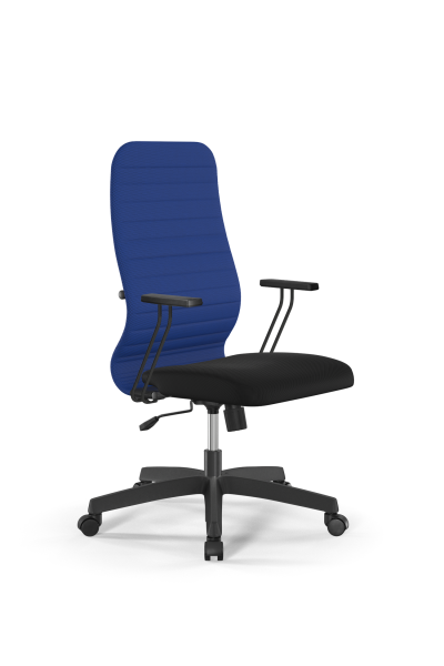 Кресло для руководителя Метта Sit 8 B2-10T - UMF(X1) /Uh02/Wh00/T1bp-b(M09.B02.G15.W01) (Синий | Черный)
