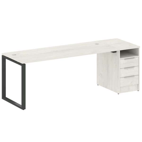 Рабочая станция Metal System Style БО.РС-СТП-1.5 2212x720x750 (Дуб Наварра/Антрацит металл)