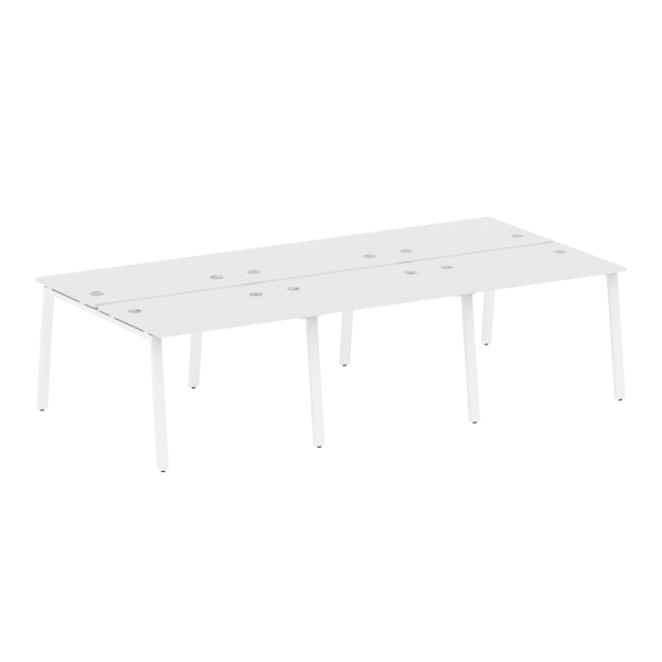 Рабочая станция на 6 рабочих места на А-образном м/к Metal System Style БА.СМ-6.1 3000x1475x750