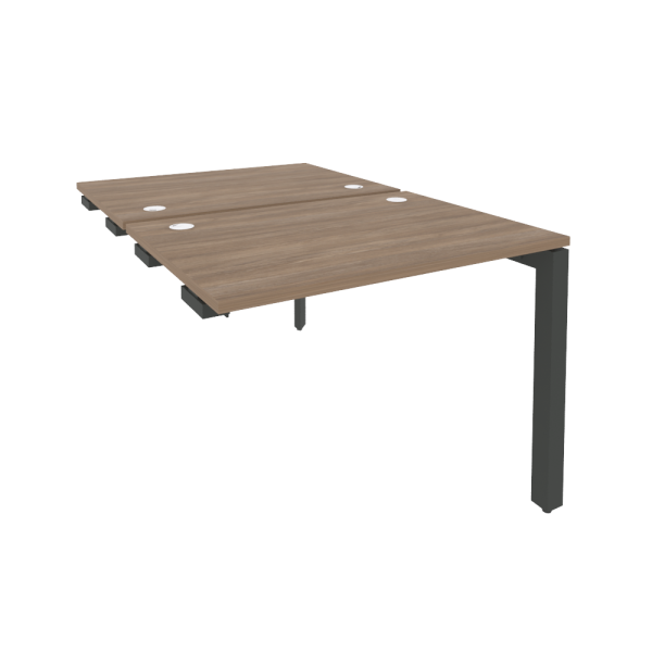 Стол-приставка двойной на П-образном м/к к опорным элем. Onix O.MP-D.SPR-1.7 980x1475x750 (Дуб Аризона/Черный металл)