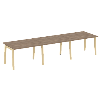 Стол переговорный на деревянных опорах Onix Wood OW.PRG-3.2 3540x980x750