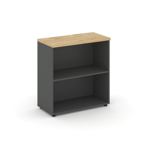 Стеллаж низкий широкий SN.STS.E-300 (796х400х833) (Антрацит/Тиквуд Светлый)