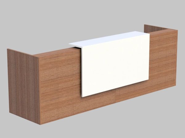 Композиция из 2 прямых модулей, верхний модуль лакировка Z2 Z2C02 L 2860x880x1130 (Орех каналетто)