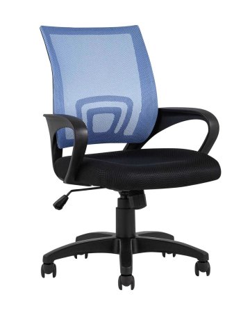 Кресло офисное TopChairs Simple голубое (Компьютерное кресло Simple голубой)