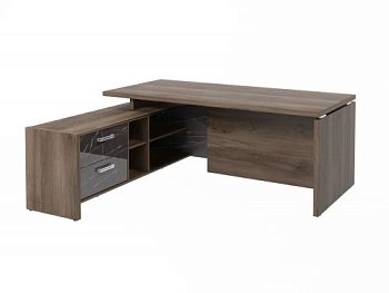 Стол руководителя с опорной тумбой Festus FI-119L.GG 1800x1900x750