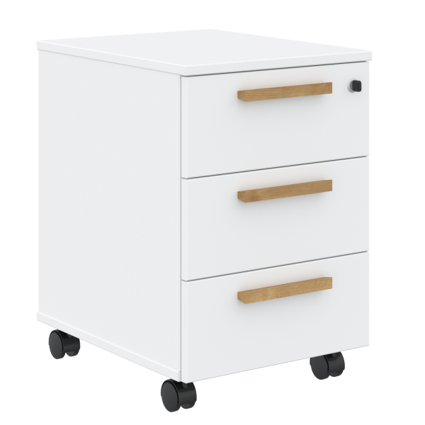 Тумба мобильная Forta FMC-3D 408x600x504 (Белый премиум)