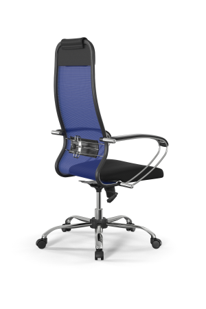 Кресло для руководителя Метта Sit 10 B1-180K - X2+UMF(X1) /Um00/Wh00/K1cL(M09.B21.G20.W01) (Синий | Черный)