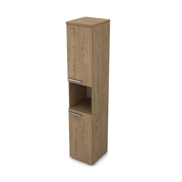 9П.005.6 Пенал высокий с нишей (400x450x2045) (Teakwood)