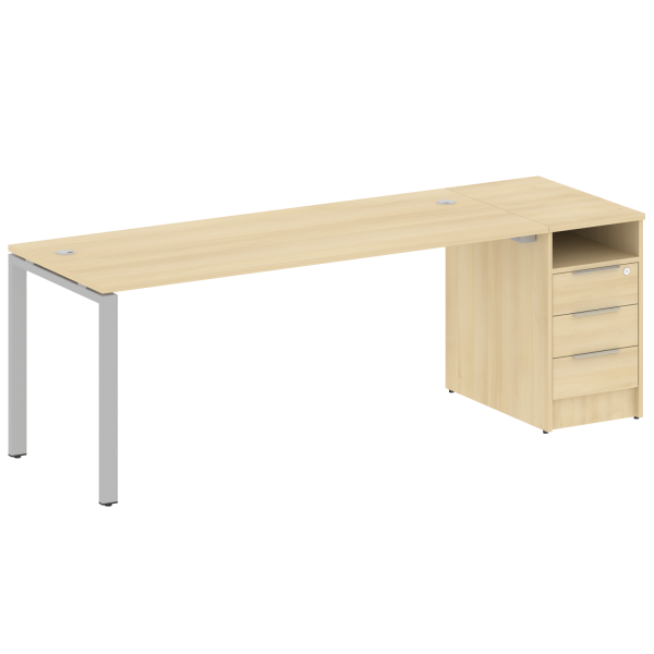 Рабочая станция с опорной тумбой Metal System Style БП.РС-СТП-1.5 2212x720x750