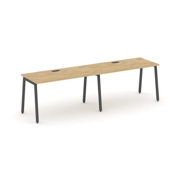 Рабочая станция 1 сторонняя SN-4A.ORS-024 (3160х800х750) (Тиквуд Светлый/Металл Антрацит)