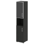 Шкаф для документов с нишей левый узкий со стеклом черным LT.SU-1.4 R (L) black