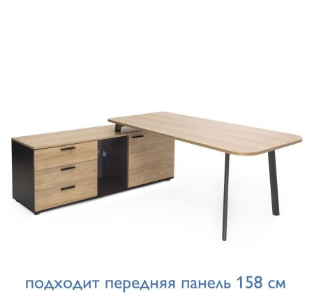 FLEX Стол на опорной тумбе левый