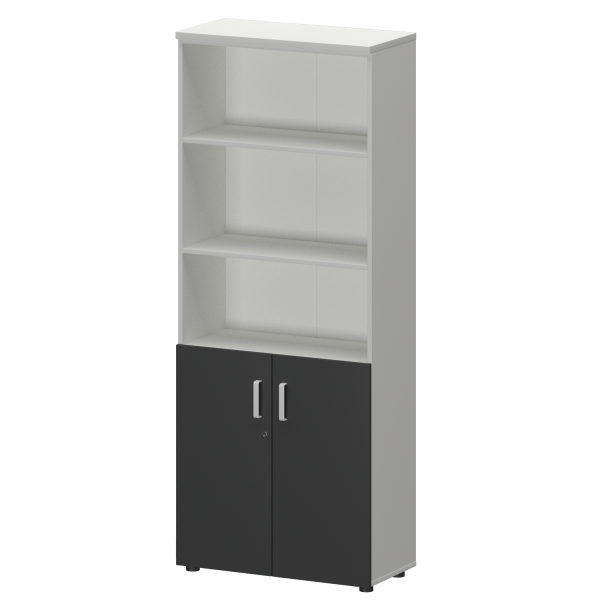 Шкаф Смарт СМШ-58Д2 Тип1 792x380x1990 (Белый/Графит)
