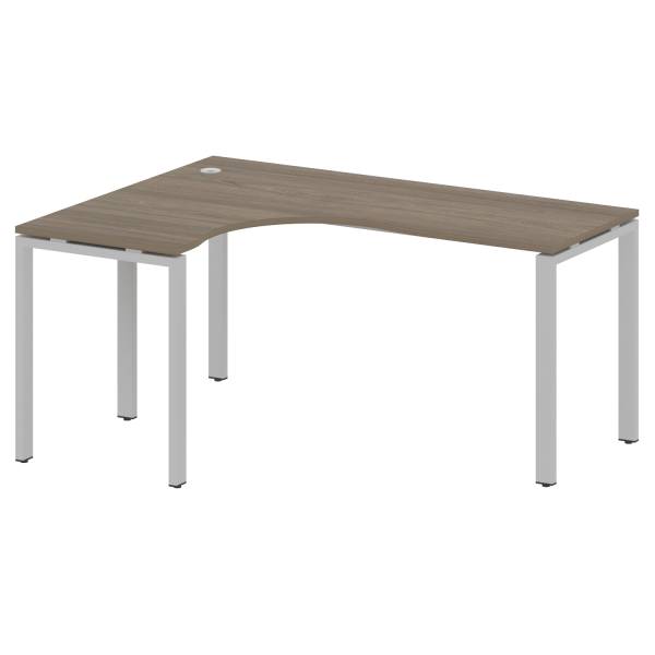 Стол криволинейный левый Metal System Style БП.СА-4 Л 1600x1200x750 (Вяз/Серый металл)