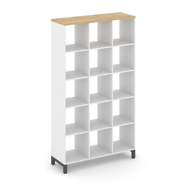Каркас стеллажа 5 ярусов SN.KS-530 (1121х400х1982) (Белый/Тиквуд Светлый/Металл Антрацит)
