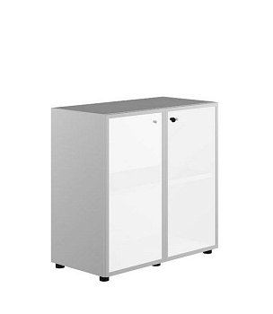 Шкаф низкий, стекло мокка, рама хром Z2 IDEV86B K C 860x450x860