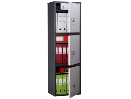 Бухгалтерский шкаф AIKO SL-150/3Т (Графит/Светло-серый)