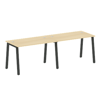 Рабочая станция на 2 рабочих места на А-образном м/к Metal System Style БА.СМ-2.2 2400x720x750