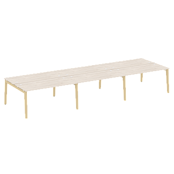 Рабочая станция на деревянных опорах Onix Wood OW.D.RS-6.4.7 4740x1475x750