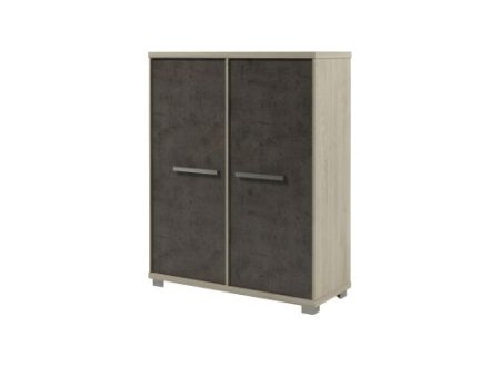 Шкаф двухсекционный с гардеробом Vestar Z-32-01 1232x500x1538 (Дуб Галифакс белый/Бетон Чикаго)
