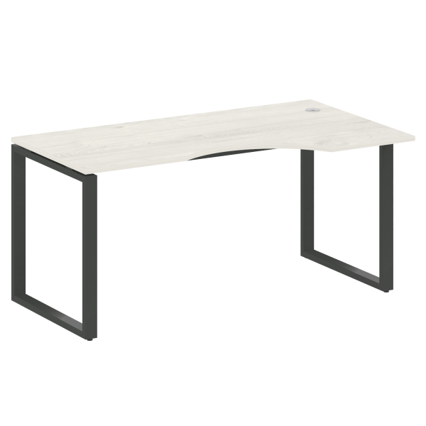 Стол криволинейный левый Metal System Style БО.СА-1 Пр 1600x900x750 (Дуб Наварра/Антрацит металл)