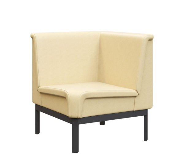 Диван угловой MD.U1  (700х700х700) (Oregon Бежевый арт.11/Чёрный металл)