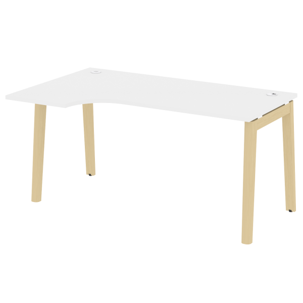 Стол эргономичный левый на деревянных опорах Onix Wood OW.SA-1L 1580x980x750