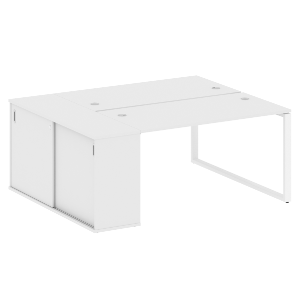 Рабочая станция с шкафом-купе на О-образном м/к Metal System Style БО.РС-СШК-1.3 Т 1810x1475x750