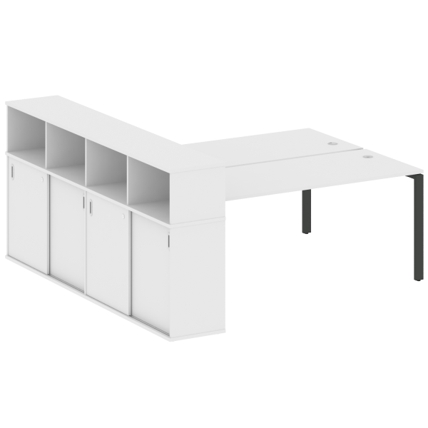 Рабочая станция с опорным шкафом-купе Metal System Style БП.РС-СШК-4.5 2210x2332x1098