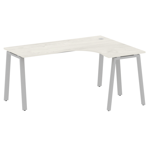 Стол криволинейный правый Metal System Style БА.СА-4 Пр 1600x1200x750 (Дуб Наварра/Серый металл)