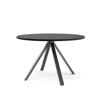Стол для переговоров опоры черные Fermo AS120B/V3 1200x1200x750