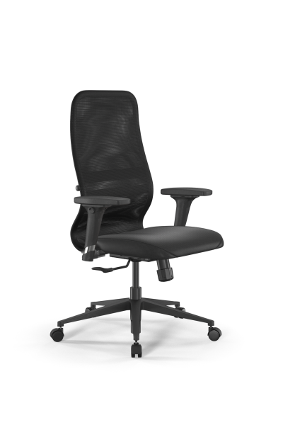 Кресло для руководителя Метта SynchroSit 8 B2-9D - X2+Extra /Uh00/Wh12/D02P(M25.B11.G19.W02) (Черный)