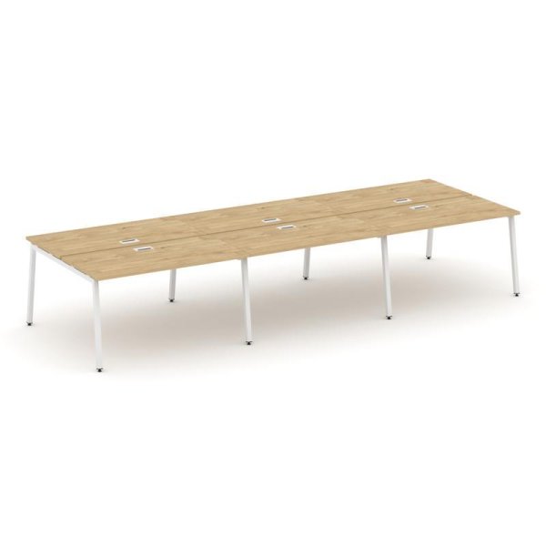 Рабочая станция 2-х сторонняя SN-4A.DRS-084 (4740х1632х750) (Тиквуд Светлый/Металл Белый)
