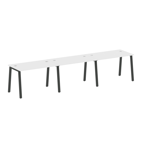 Рабочая станция на 3 рабочих места на А-образном м/к Metal System Style БА.СМ-3.2 3600x720x750