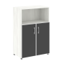 Шкаф для документов со стеклом черным LT.ST-2.2 R black